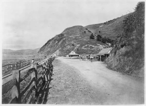 Creator unknown: Photograph taken by James Bragge at Ngauranga, Wellington, with the White Horse Hotel