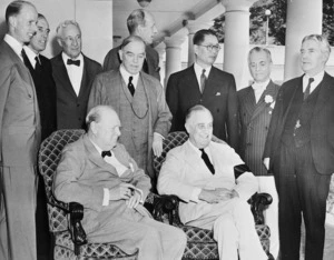 Pacific War Council during the mapping of the Pacific strategy, White House, Washington DC