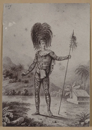 [Stewart, Charles Samuel] fl. 1820s-1830s :[Te Ipu, Marquesan chief. ca 1837]
