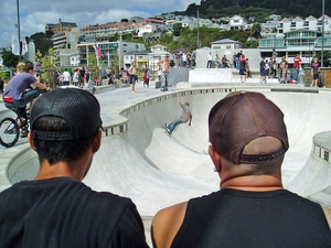 Photographs of activities at Waitangi Park, Wellington