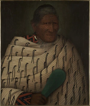 Bullock, Margaret, 1845-1903 :[Portrait of Kawana Pitiroi Paipai. 1884?]