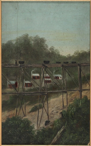 Artist unknown :[Coal mining conveyor, ca 1900].