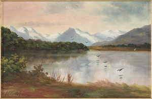 Veitch, John Charles, 1853?-1939 :Mount Earnslaw head of Lake Wakatipu, N.Zd [1890-1920?]