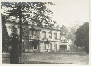 Exterior view of Government House, Auckland - Photograph taken by Herman John Schmidt
