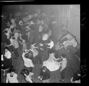 Rock and roll dancers at Youth Club, Taita, Lower Hutt