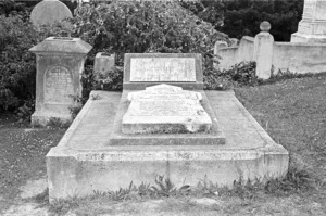 The Judd family grave, plot 2.L, Sydney Street Cemetery.