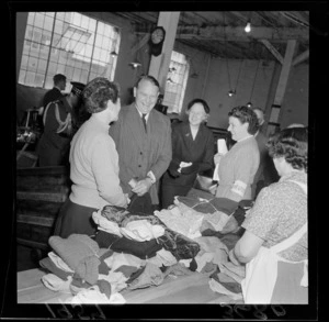 Lord and Lady Cobham at Levin and Company's wool store for CORSO