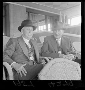 Mr GH Grigg and Mr CJ Nixon, at Trentham Racecourse, Upper Hutt