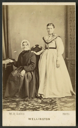 Davis, William Henry Whitmore fl 1860-1880 : Portrait of two unidentified women