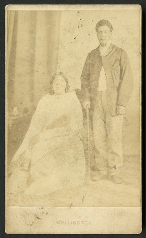 Davis, William Henry Whitmore fl 1860-1880 : Portrait of unidentified Maori man and woman