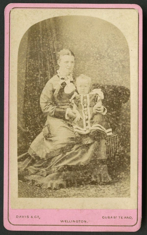 Davis & Co (Wellington) fl 1878 :Portrait of Mrs McEwen and child on knee