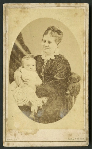 Davis & Co (Wellington) fl 1878 :Portrait of unidentified woman with baby