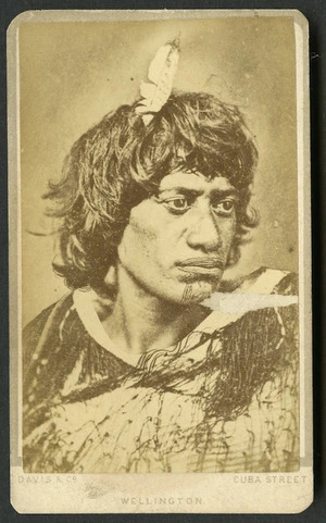 Davis & Co (Wellington) fl 1878 :Portrait of an unidentified Maori man