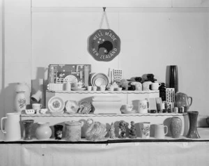 New Zealand ceramics exhibit, Wellington - Photograph taken by Walker and Wilson