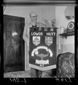 Embroidered banner for Lower Hutt Toch H