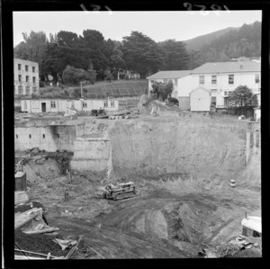 'Site for new departmental block' (caption), [Bowen State Building?], Wellington