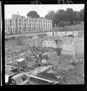 'Site for new departmental block' (caption), [Bowen State Building?], Wellington