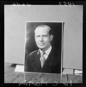 A copy photograph of Mr C Martin, a National Party candidate