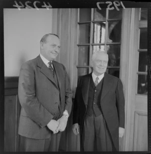 Walter Nash with the Governor General Lord Cobham