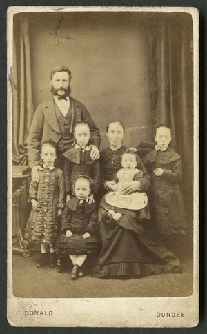 Donald (Photographer, Dundee) fl 1860s-1870s : Portrait of Harper family (Wanganui)