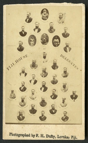 Dufty, Francis Herbert, 1846–1910: Portrait collage titled Fiji House of Delegates