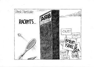 Peer pressure. Rackets... 'Boycot Israel.' 9 January 2009.