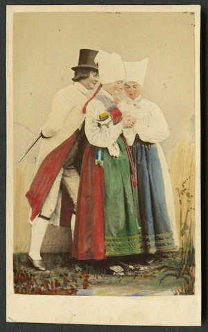 Eurenius, W A & Quist (Stockholm) fl 1870s :Portrait of unidentified man and woman in folk costume