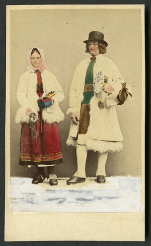 Eurenius, W A & Quist (Stockholm) fl 1870s :Portrait of unidentified man and woman dressed in folk costume