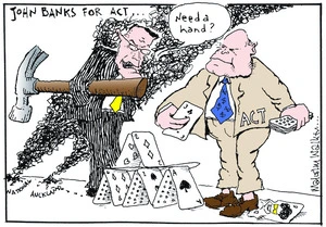 JOHN BANKS FOR ACT... "Need a hand?" Sunday News, 25 March 2005