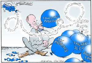 Nuclear Policy (Lockwood). Education promises. Tax promises. Treaty policy. Student loans. Sunday News, 5 August 2005