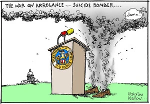 THE WAR ON ARROGANCE... SUICIDE BOMBER... "Damn.." 10 November 2006