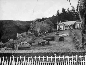 Topiary work in John Cooper's garden, Newman, Wairarapa