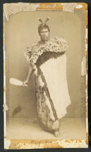 Foy Brothers (Thames) fl 1872 :Portrait of unidentified Maori man