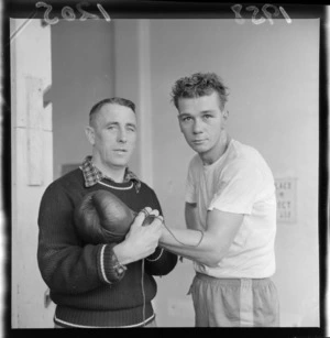 The boxer Graham Lamont with his trainer Jackie Parker