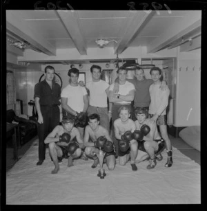 Boxers on the vessel Dominion Monarch