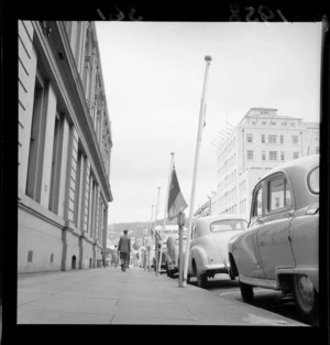 Flagpoles in Mercer Street, Wellington