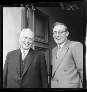 Prime Minister Walter Nash with his grandson J H Nash