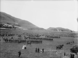 Review of the 2nd Contingent for the South African War at Island Bay, Wellington