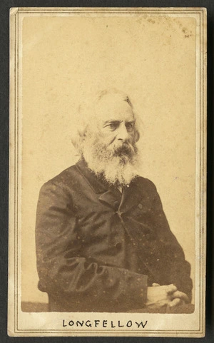 Portrait of H Longfellow, poet 1807-1882 - Photograph taken by Charles DeForest Fredricks