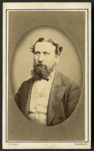 Gaul, J (Christchurch) fl 1866-1875 :Portrait of unidentified man