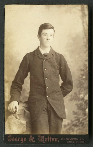 George & Walton: Portrait of unidentified young man