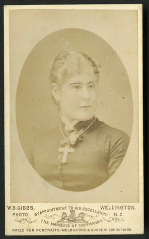 Gibbs, William Brickell (Wellington) fl 1878-1885 :Portrait of unidentified woman
