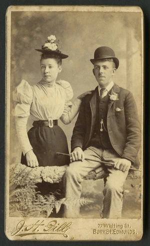 Gill, J H (England) fl 1890s :Portrait of unidentified man and woman