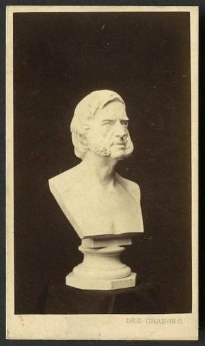 Granges, Paul Baron des, 1825-1911: Photograph of marble bust of Wilhelm von Haidinger