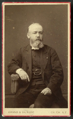 Grand & Dunlop (Christchurch) fl 1878 :Portrait of Rev S Macfarlane