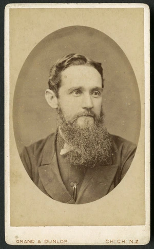 Grand & Dunlop (Christchurch) fl 1878 :Portrait of Rev Josiah Ward