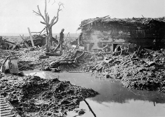Gater Point, on the battlefield near Zonnebeke, Ypres Sector, Belgium, during World War I