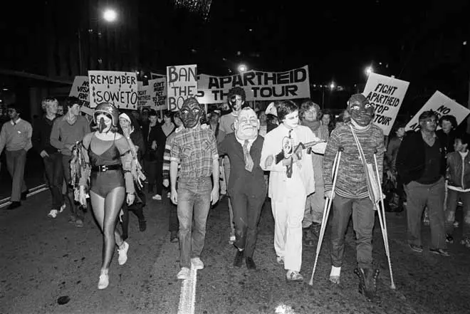 Masked protest, 1981