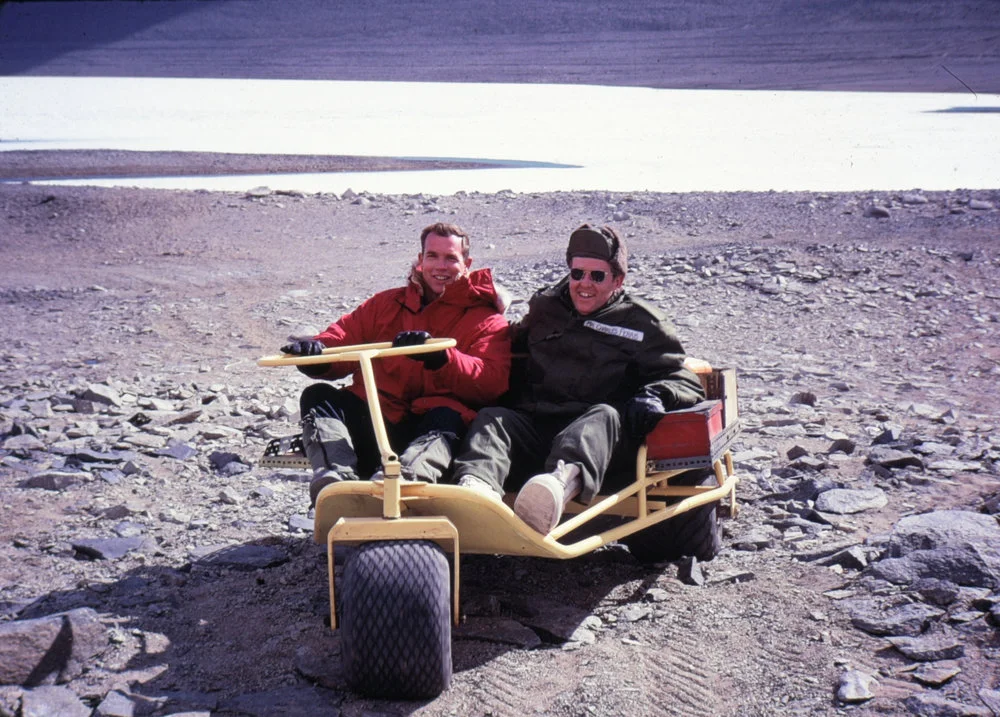 Astronaut Dave Scott testing a Gnat 3-wheeler