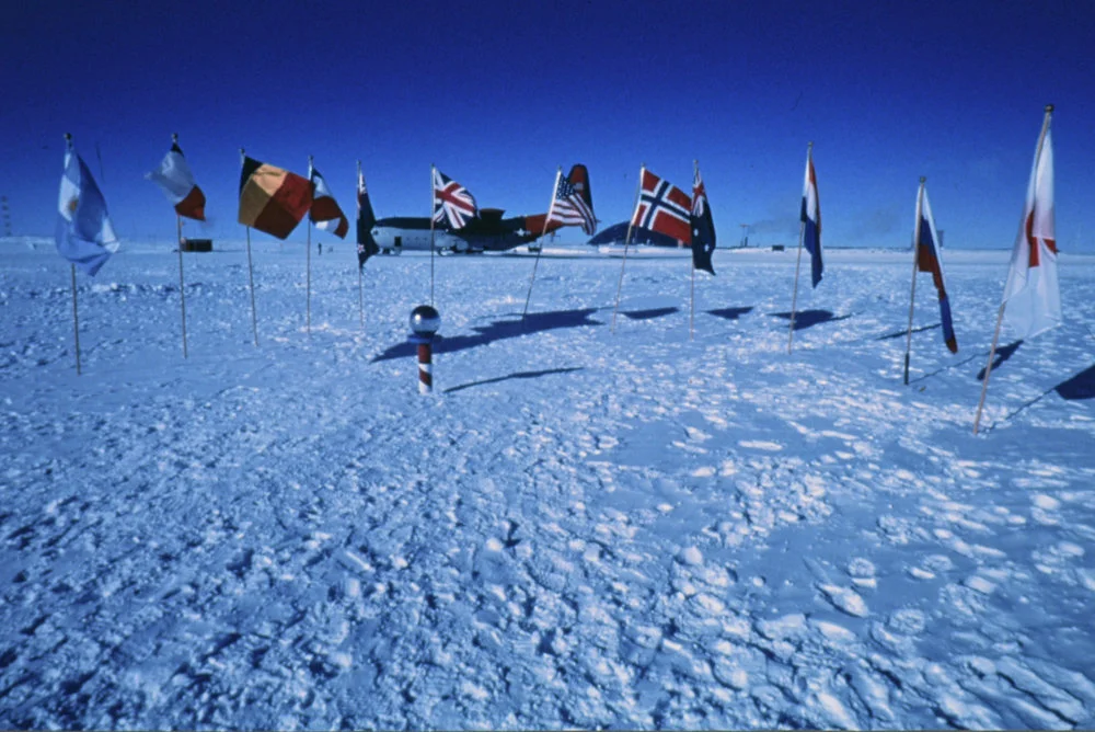 International Flags at the South Pole